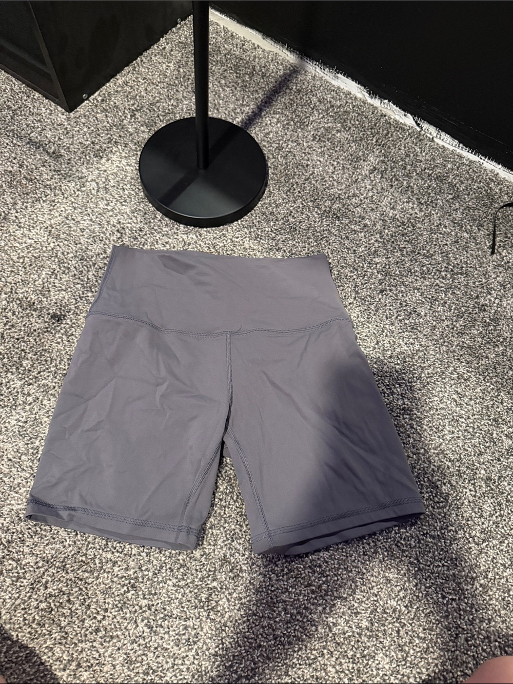 High-Waist Women's Grey Active Shorts